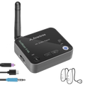 Audikast 4HA Bluetooth & Auracast TV Transmitter. Optimized for Hearing Aids