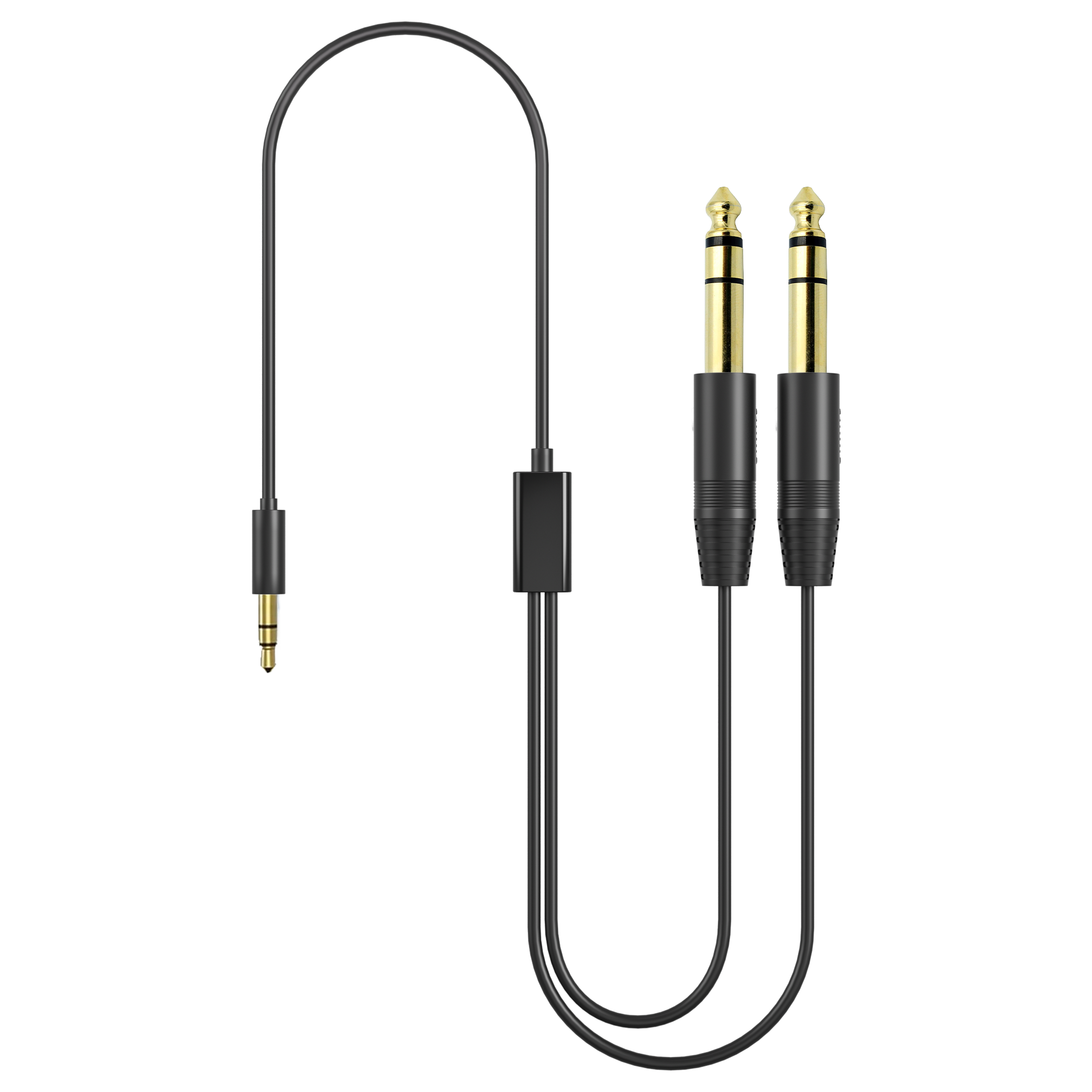 Oasis Aura Auracast Assistive Listening Transmitter for Churches & Venues Dual 6.35mm TS to 3.5mm TRS Adapter
